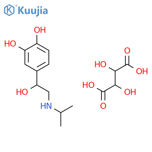 (S)-4-(1-Hydroxy-2-(isopropylamino)ethyl)benzene-1,2-diol (2R,3R)-2,3-dihydroxysuccinate structure