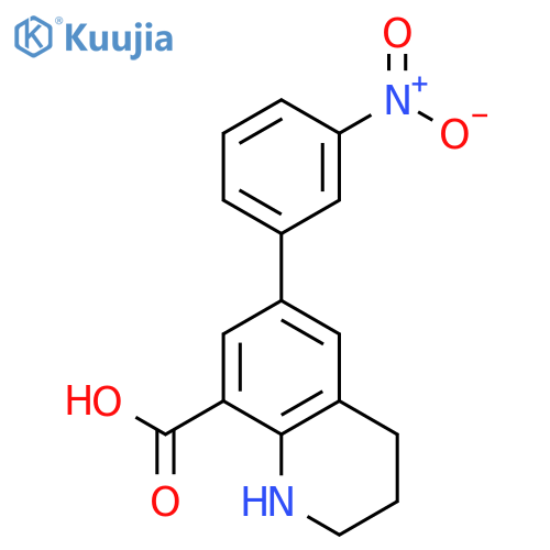 8-Quinolinecarboxylic acid, 1,2,3,4-tetrahydro-6-(3-nitrophenyl)- structure
