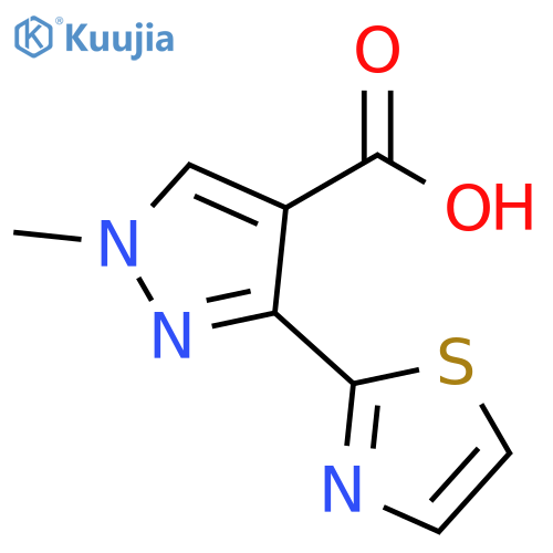 1-methyl-3-(1,3-thiazol-2-yl)-1H-pyrazole-4-carboxylic acid structure