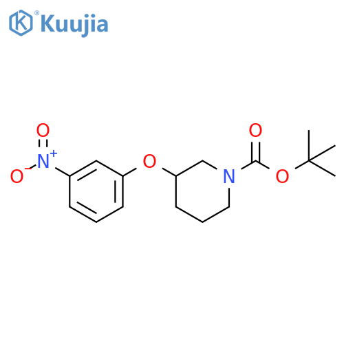 TERT-BUTYL 3-(3-NITROPHENOXY)PIPERIDINE-1-CARBOXYLATE structure