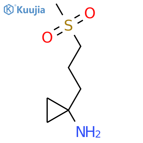 1-(3-methanesulfonylpropyl)cyclopropan-1-amine structure
