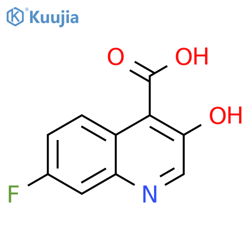 4-Quinolinecarboxylic acid, 7-fluoro-3-hydroxy- structure
