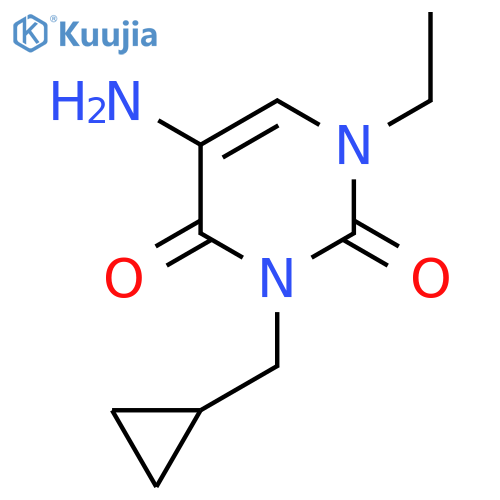 5-amino-3-(cyclopropylmethyl)-1-ethyl-1,2,3,4-tetrahydropyrimidine-2,4-dione structure