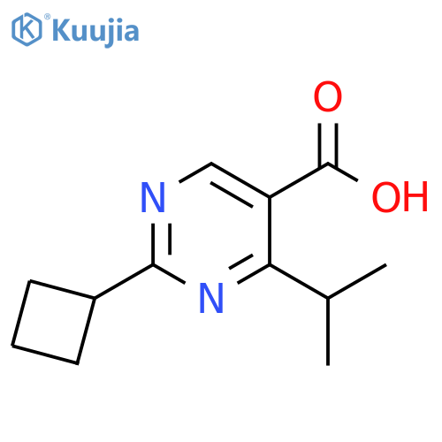 5-Pyrimidinecarboxylic acid, 2-cyclobutyl-4-(1-methylethyl)- structure