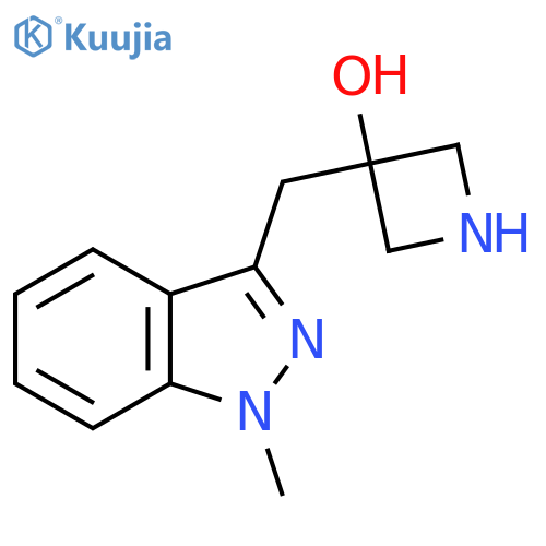 3-(1-methyl-1H-indazol-3-yl)methylazetidin-3-ol structure