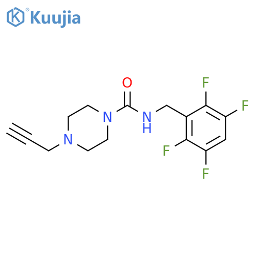 4-(2-Propyn-1-yl)-N-[(2,3,5,6-tetrafluorophenyl)methyl]-1-piperazinecarboxamide structure