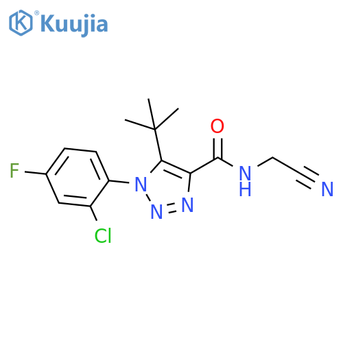 1-(2-Chloro-4-fluorophenyl)-N-(cyanomethyl)-5-(1,1-dimethylethyl)-1H-1,2,3-triazole-4-carboxamide structure