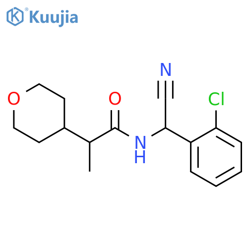 N-[(2-Chlorophenyl)cyanomethyl]tetrahydro-α-methyl-2H-pyran-4-acetamide structure