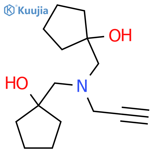 1-[[(1-Hydroxycyclopentyl)methyl-prop-2-ynylamino]methyl]cyclopentan-1-ol structure