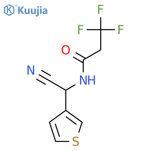 N-cyano(thiophen-3-yl)methyl-3,3,3-trifluoropropanamide structure