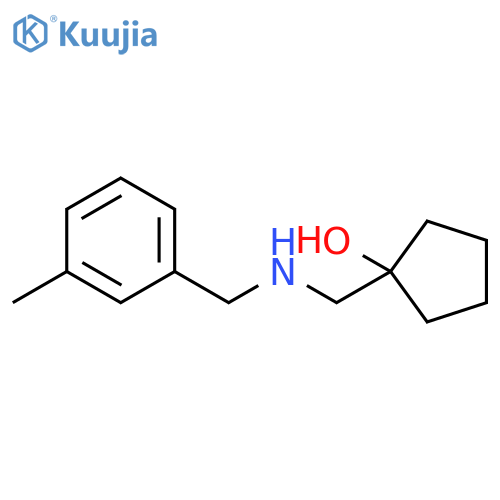1-({(3-methylphenyl)methylamino}methyl)cyclopentan-1-ol structure