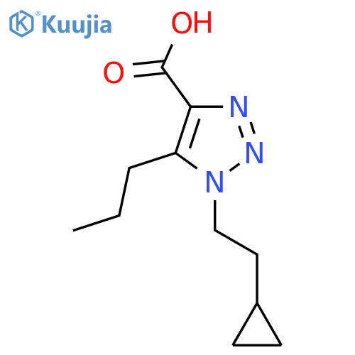1-(2-cyclopropylethyl)-5-propyl-1H-1,2,3-triazole-4-carboxylic acid structure