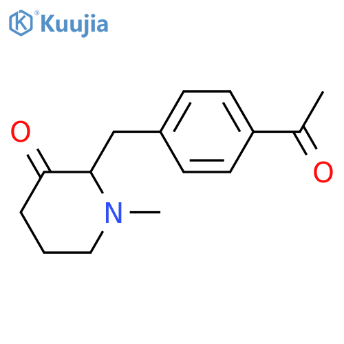 3-Piperidinone, 2-[(4-acetylphenyl)methyl]-1-methyl- structure