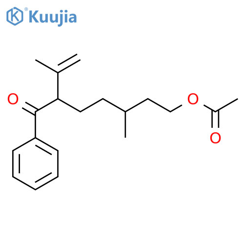 1-Heptanone, 7-(acetyloxy)-5-methyl-2-(1-methylethenyl)-1-phenyl- structure