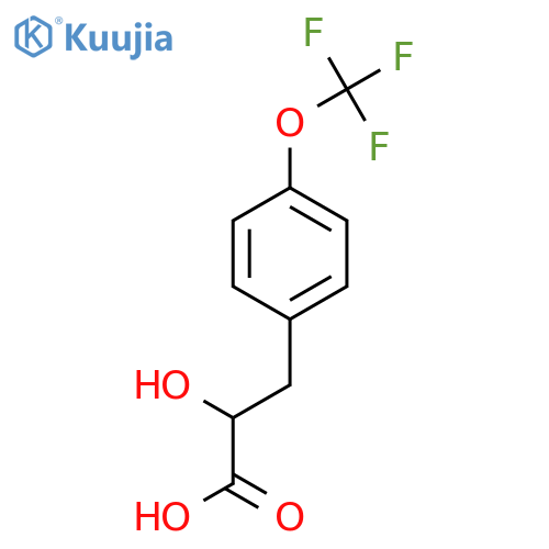 2-hydroxy-3-4-(trifluoromethoxy)phenylpropanoic acid structure