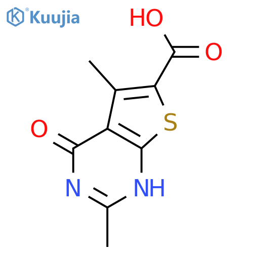2,5-Dimethyl-4-oxo-3,4-dihydro-thieno2,3-dpyrimidine-6-carboxylic acid structure