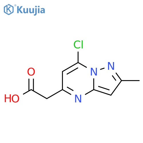 2-(7-chloro-2-methyl-pyrazolo[1,5-a]pyrimidin-5-yl)acetic acid structure