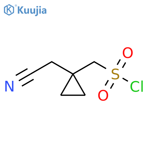 1-(cyanomethyl)cyclopropylmethanesulfonyl chloride structure