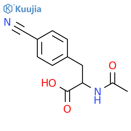 3-(4-cyanophenyl)-2-acetamidopropanoic acid structure