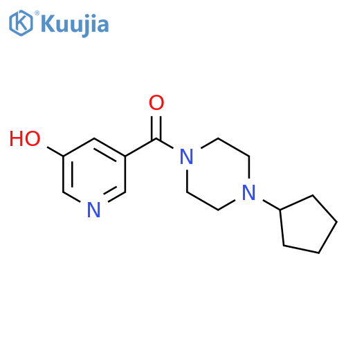 5-(4-cyclopentylpiperazine-1-carbonyl)pyridin-3-ol structure