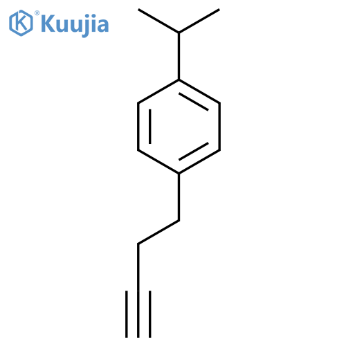 1-(but-3-yn-1-yl)-4-(propan-2-yl)benzene structure