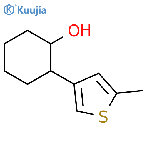 2-(5-methylthiophen-3-yl)cyclohexan-1-ol structure