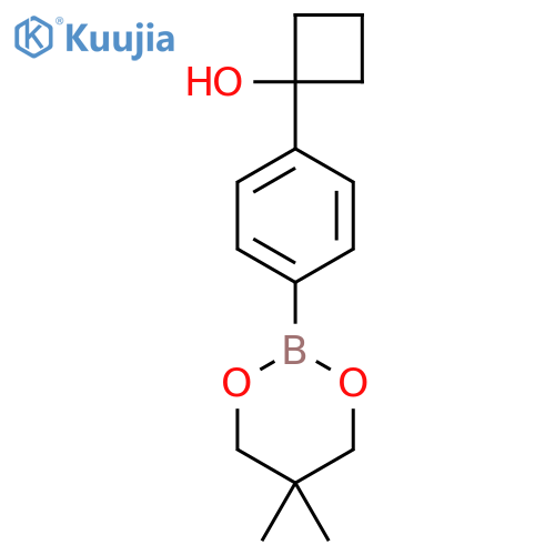 1-(4-(5,5-Dimethyl-1,3,2-dioxaborinan-2-yl)phenyl)cyclobutanol structure