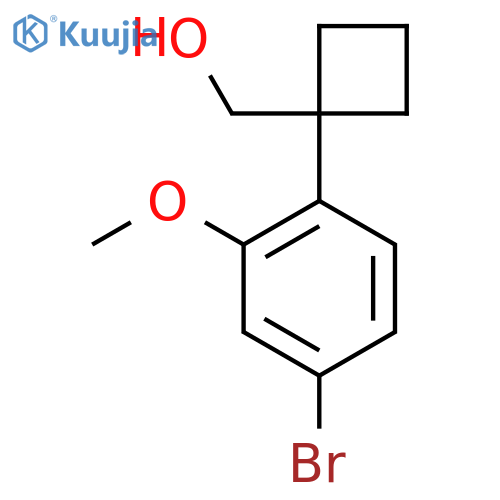 1-(4-bromo-2-methoxyphenyl)cyclobutylmethanol structure