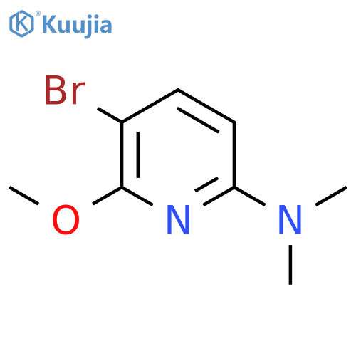 5-Bromo-6-methoxy-N,N-dimethylpyridin-2-amine structure