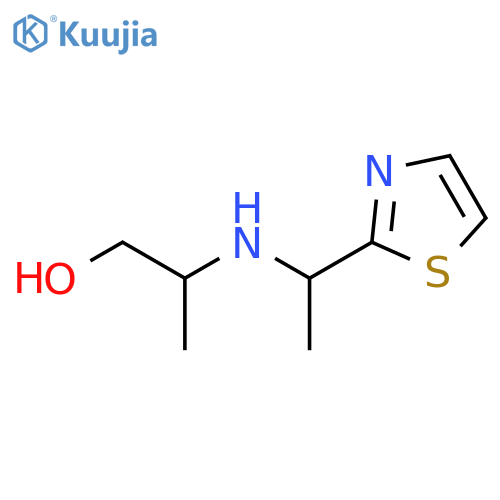 2-{1-(1,3-thiazol-2-yl)ethylamino}propan-1-ol structure