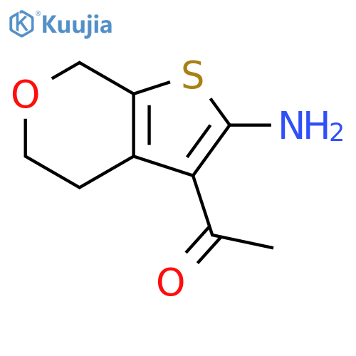 1-{2-amino-4H,5H,7H-thieno2,3-cpyran-3-yl}ethan-1-one structure