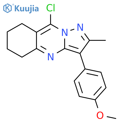 9-chloro-3-(4-methoxyphenyl)-2-methyl-5H,6H,7H,8H-pyrazolo[3,2-b]quinazoline structure