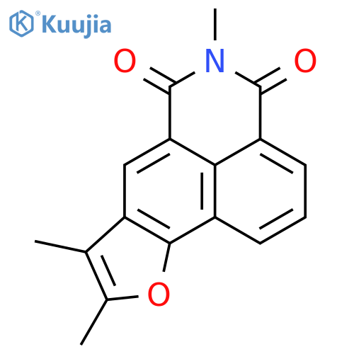 4H-Benzo[de]furo[2,3-g]isoquinoline-4,6(5H)-dione, 5,8,9-trimethyl- structure