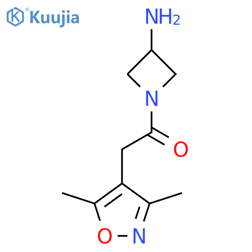 1-(3-Aminoazetidin-1-yl)-2-(3,5-dimethylisoxazol-4-yl)ethan-1-one structure