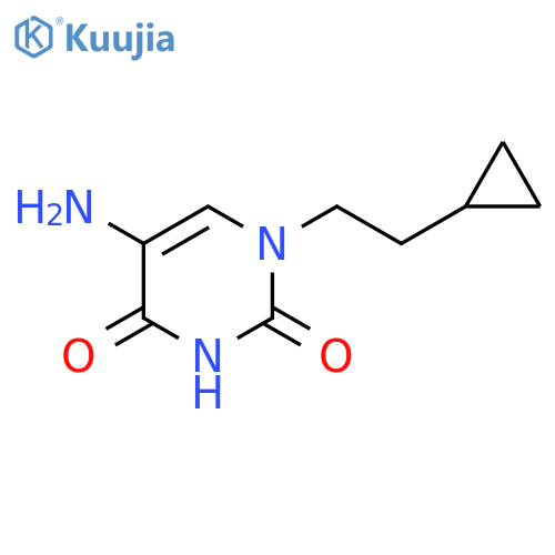 5-amino-1-(2-cyclopropylethyl)-1,2,3,4-tetrahydropyrimidine-2,4-dione structure