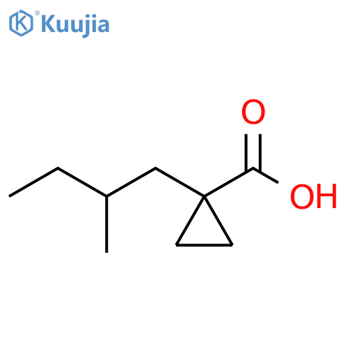 1-(2-methylbutyl)cyclopropane-1-carboxylic acid structure
