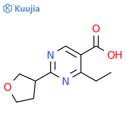5-Pyrimidinecarboxylic acid, 4-ethyl-2-(tetrahydro-3-furanyl)- structure