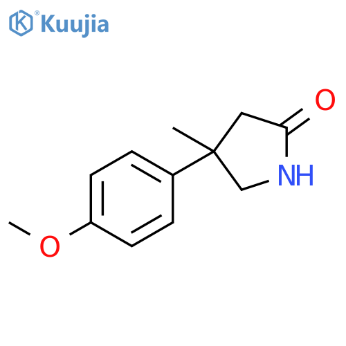 4-(4-methoxyphenyl)-4-methylpyrrolidin-2-one structure