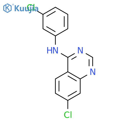 4-Quinazolinamine, 7-chloro-N-(3-chlorophenyl)- structure