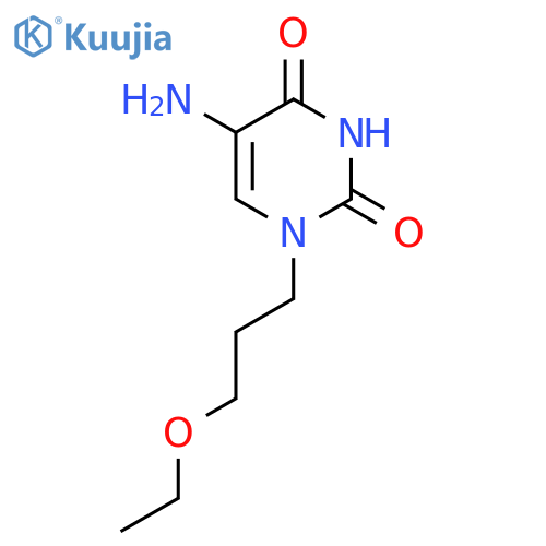 5-amino-1-(3-ethoxypropyl)-1,2,3,4-tetrahydropyrimidine-2,4-dione structure