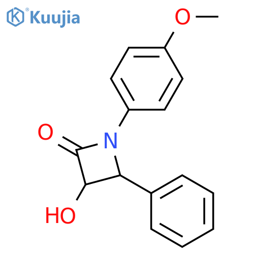 (3S,4R)-3-Hydroxy-1-(4-methoxyphenyl)-4-phenyl-2-azetidinone structure