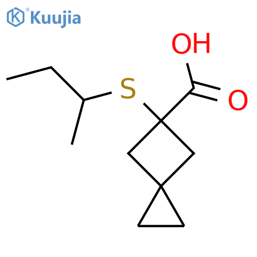 5-(butan-2-ylsulfanyl)spiro2.3hexane-5-carboxylic acid structure