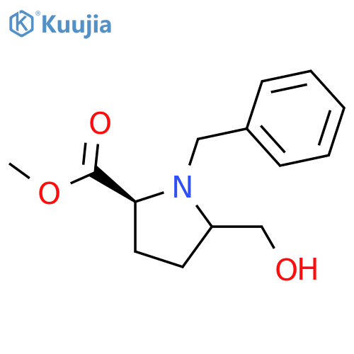 methyl 1-benzyl-5-(hydroxymethyl)pyrrolidine-2-carboxylate structure