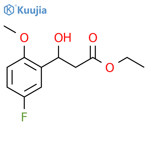 Ethyl 3-(5-fluoro-2-methoxyphenyl)-3-hydroxypropanoate structure