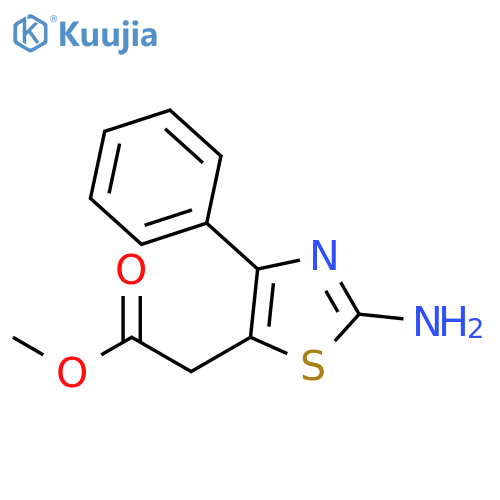 methyl 2-(2-amino-4-phenyl-1,3-thiazol-5-yl)acetate structure