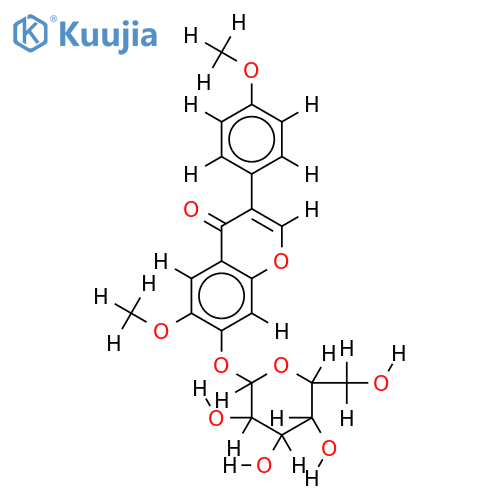 4',6-dimethoxyisoflavone-7-O-beta-D-glucopyranoside structure