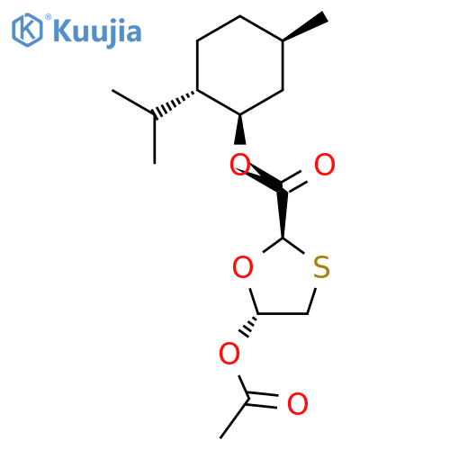 (2R,5R)-L-Menthol-5-(acetyloxy)-1,3-oxathiolane-2-carboxylate structure