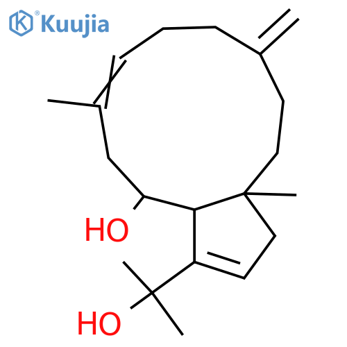 1-Cyclopentacycloundecenemethanol, 3,3a,4,5,6,7,8,11,12,12a-decahydro-12-hydroxy-α,α,3a,10-tetramethyl-6-methylene-, (3aR,9E,12R,12aS)- (9CI) structure