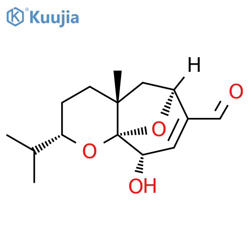 2H-6,9a-Epoxycyclohepta[b]pyran-7-carboxaldehyde, 3,4,4a,5,6,9-hexahydro-9-hydroxy-4a-methyl-2-(1-methylethyl)-, (2S,4aR,6S,9S,9aR)- structure