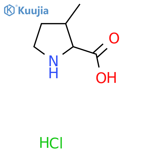 3-Methylpyrrolidine-2-carboxylic acid hydrochloride structure